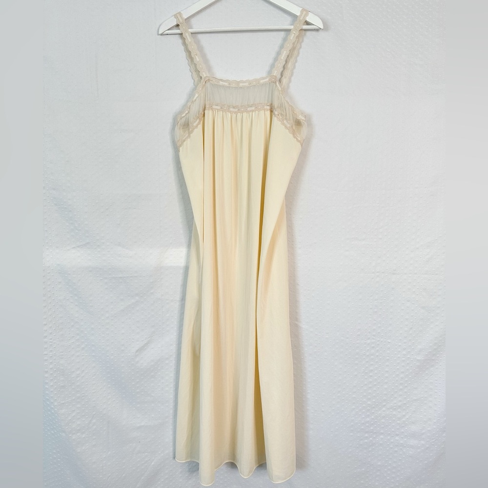 Ethereal Vintage 60s Nylon Peignoir Nightgown Robe Set Small - Picture 6 of 15
